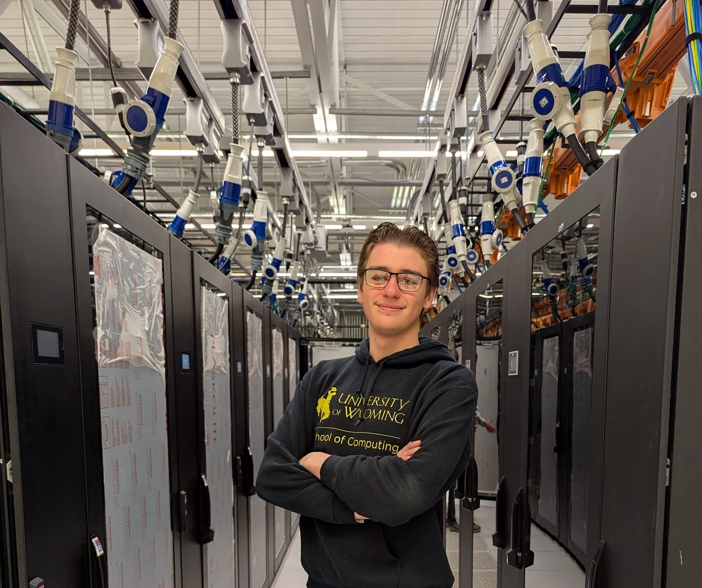 Me with a node from UWYO ARCC's beartooth cluster.